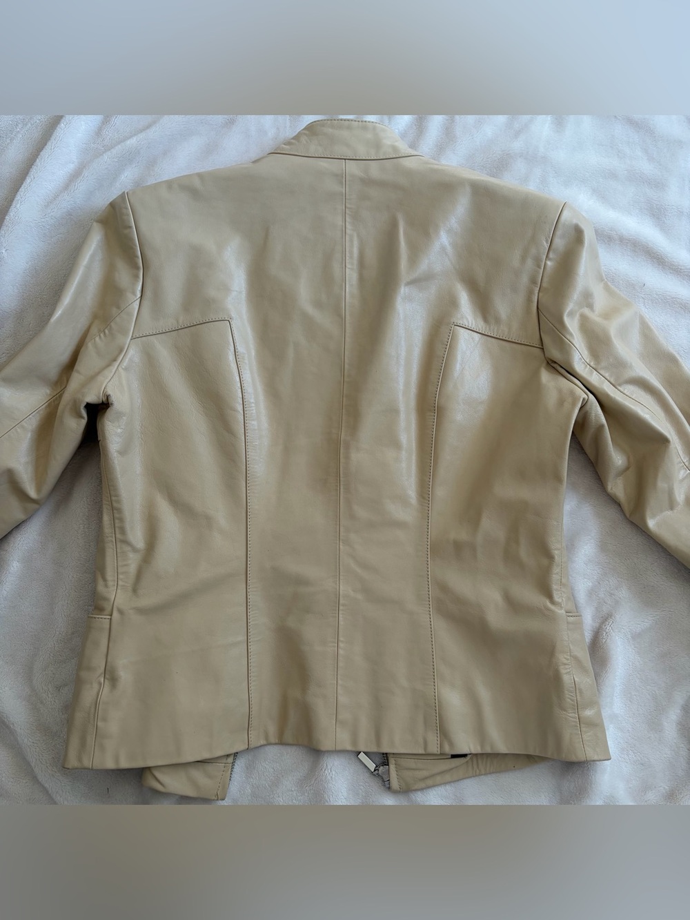 Pelle Studio Tan Real Leather Zip Jacket Size Medium - Picture 6 of 10